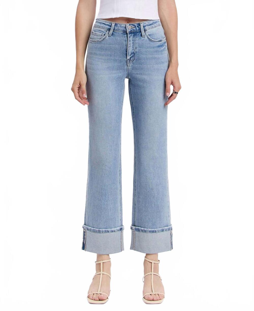 NEW FLYING MONKEY high rise cuffed jeans in elan